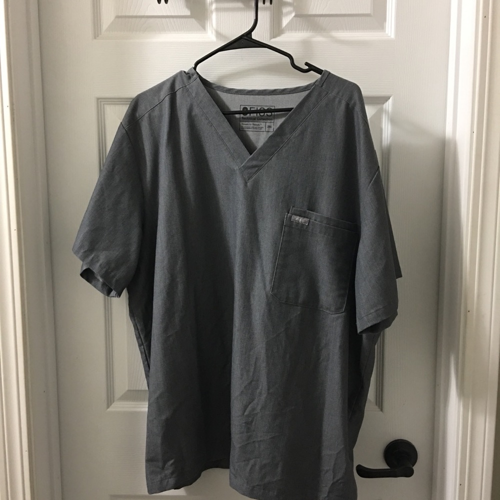 Figs Graphite Catrina 1 Pocket Scrub Top